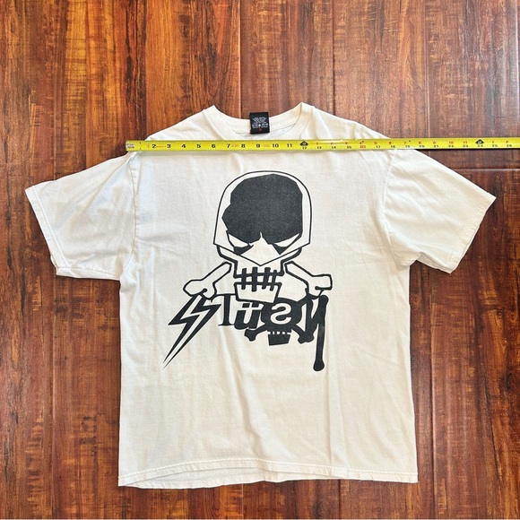 Stussy x Kostas Seremetis White Skull Graphic T-Shirt Size M - Picture 6 of 9